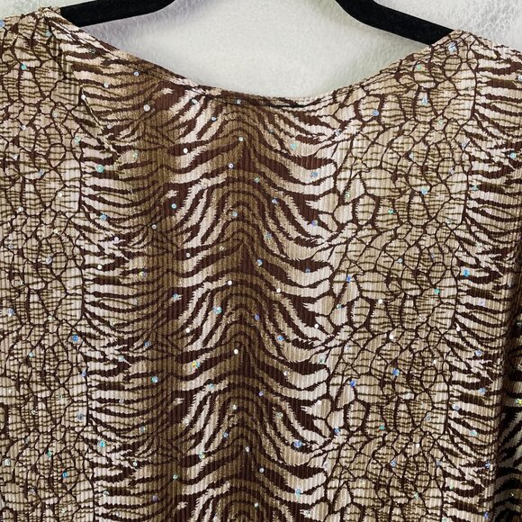 Maggie Barnes Womens Plus 3X Crinkled Cardigan Attached Tank Top 3/4 Sleeve - Picture 10 of 12